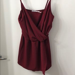 Red Wrap romper